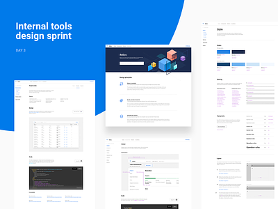 Design sprint – Day 3 bootstrap brand design internal layout platform process software system tech tools