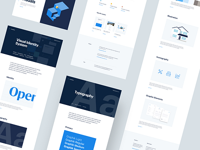 Design platform layout blue branding illustration layout opendoor product simple ui web