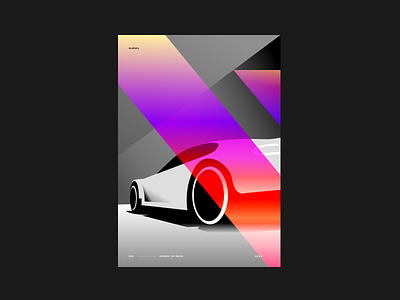 Teslaston gradient illustration mood poster vector