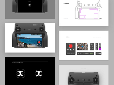 Controller UI clean components design system dji drone fui interface layout minimal ui user interface vector wireframe