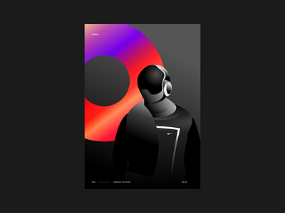 Nike 2050 gradient illustration minimal mood poster spac visual