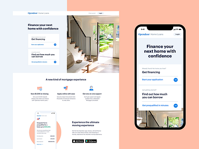 Home loans product page brand branding ctas finance home loans mortgage product web