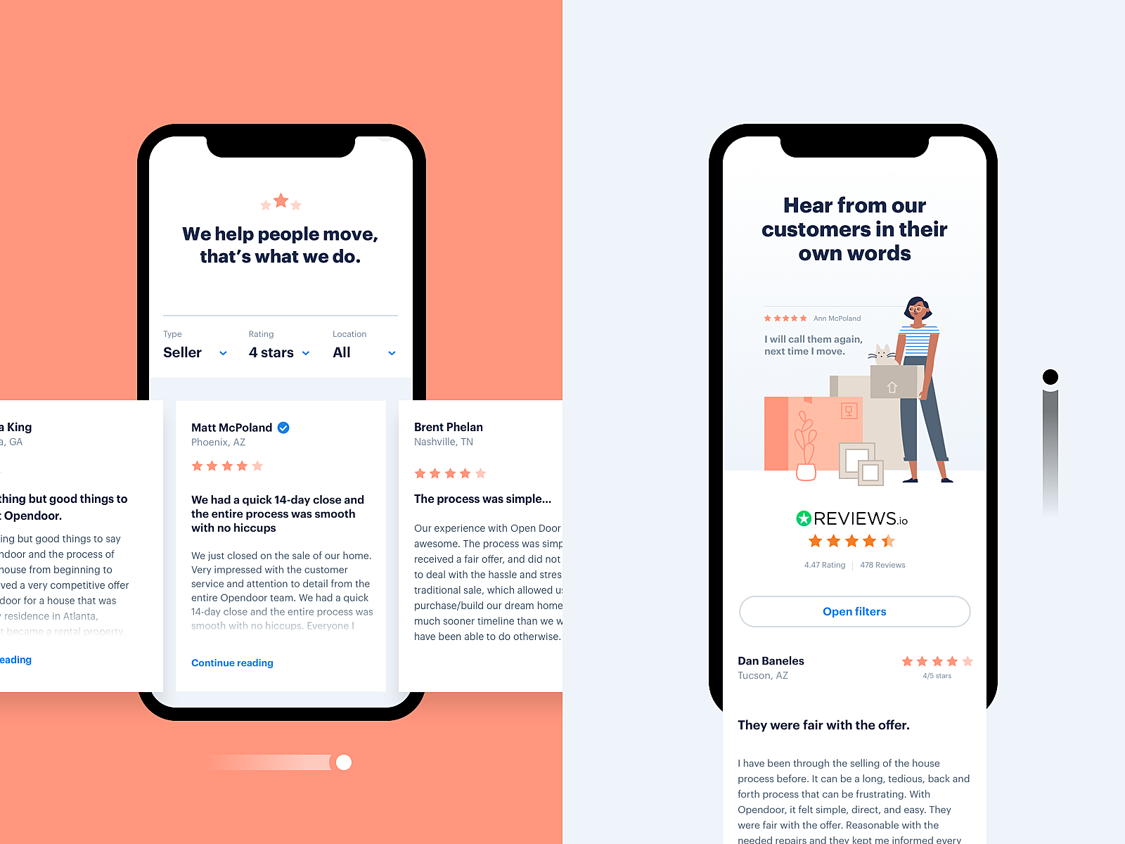 Swipe vs scroll by Nicolas Solerieu for Opendoor Design on Dribbble