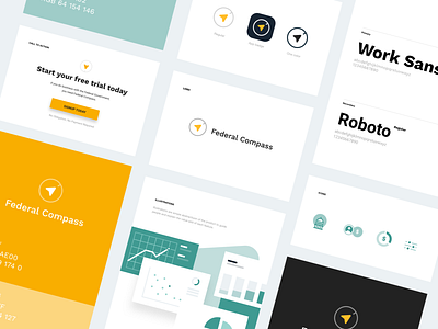 Federal compass styleguide brand branding design system icons simple startup styleguide ui