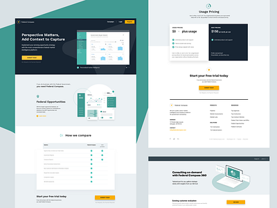 Federal Compass landing page branding federal illustration landing landing page page product startup ui web webdesign
