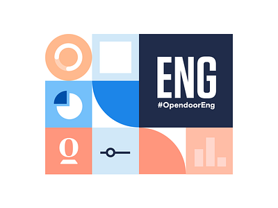 #OpendoorEng brand conceptual data design engineer illustration opendoor shapes