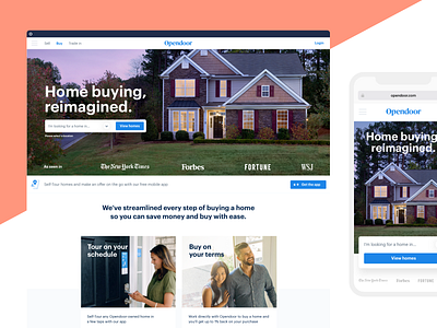 Buyer landing page banner design hero home house layout product real estate web web design