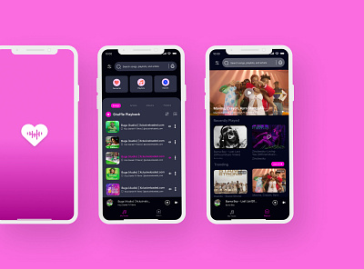 Music App branding design music product product design redesign ui uiux ux