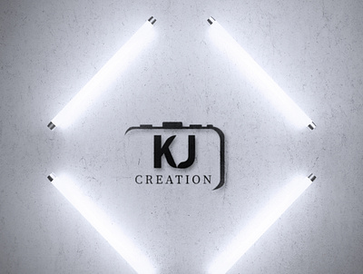 KJ Photography Logo 3d adobe illustrator adobe photoshop branding creativelogo graphic design logo modernlogo newdesign photography