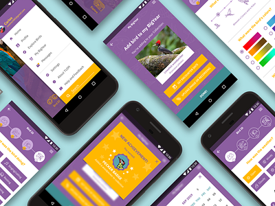 Tuim App - screens app app design bird birdwatching ui ux uidesign uxdesign