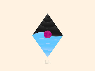Hello Dribbble !! colors debut first hello nature thanks
