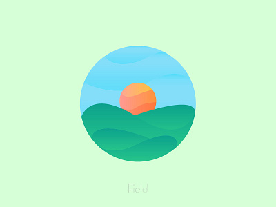 Field color design field illustration nature sun vector