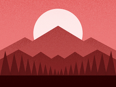 The Great Mountains artwork color design illustration mountain sun texture vector