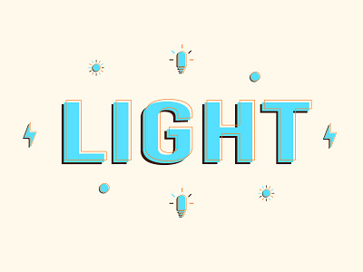 Light branding bulb color lettering light logo sun type typography