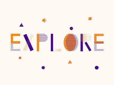 Explore art brand color design explore lettering shape type typography
