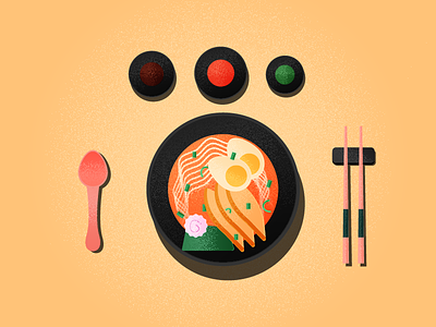 Ramen Time art color design food illustration japan ramen