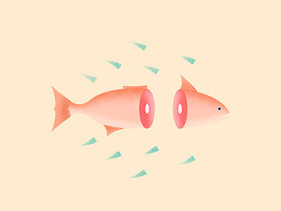 Fresh Fish art color design fish fresh illustration sea texture