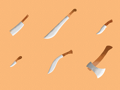 Knifes & Blades art axe blade color icon illustration knife texture