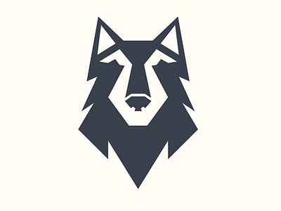 Wolf animal icon logo vector wolf