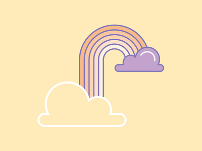 Rainbow clouds design illustration rainbow vector