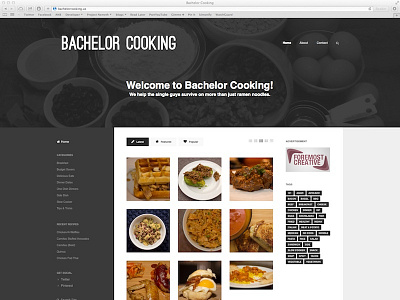 Bachelor Cooking Website webdesign