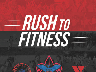 Rush To Fitness branding print design