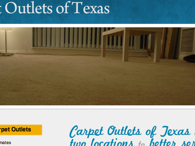 Carpet Outlets webpage