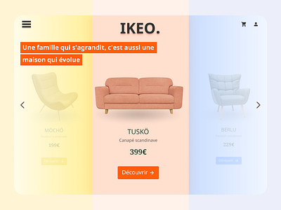 IKEO. color design figma landing page market redesign shop shopping ux website