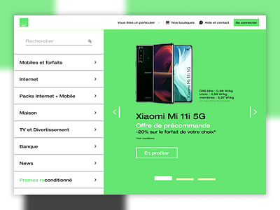 Vert. design figma green landing page market phone promotion sell shop smartphone ui ux