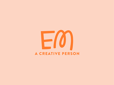 Personal Brand brand branding em emily identity logo name orange personal brand pink portfolio