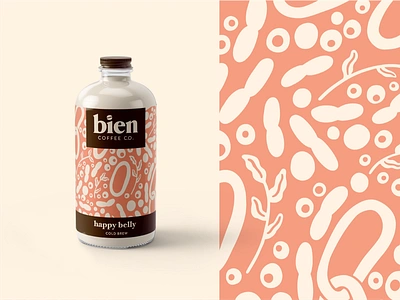 Cold Brew Packaging 2 bean belly brand brand design branding coffee coffeeshop cold coldbrew fun illustration package package design packaging packaging design pink probiotic probiotics vitamin vitamins