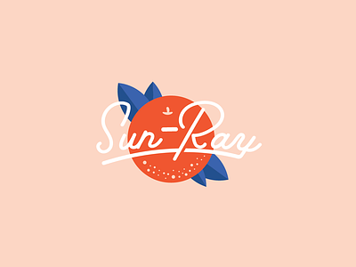 Sun-Ray brand branding cinema citrus design florida florida state food fruit icon illustration logo movie orange orange juice oranges summer sun typography vector