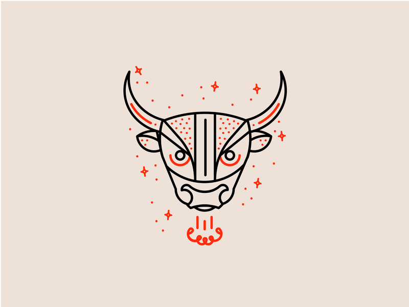 Zodiac - Taurus angry animal animal logo astrology bull bull logo cow horns icon icon set illustration red series stars steer taurus vector zodiac zodiac sign zoo