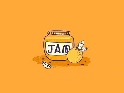 Jam Illustration cute cute art food fruit icon illustration ipad jam marmalade orange procreate spot illustration sweet