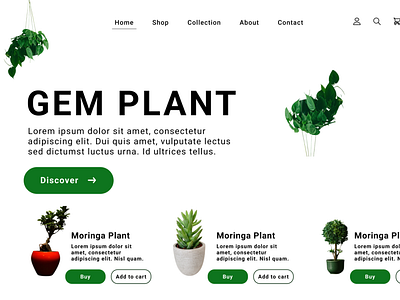 plant web landing page