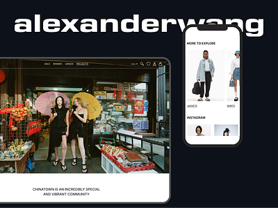 Alexanderwang — E-commerce Redesign. Mobile & Tablet