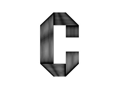 Letter C 36days c 36daysoftype blackandwhite letter minimal type typography vector