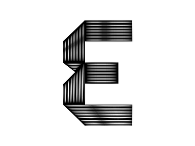 Letter E 36days e 36daysoftype blackandwhite letter minimal type typography vector