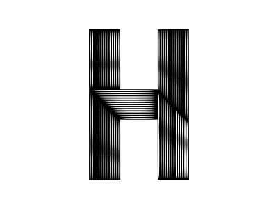 Letter H 36days h 36daysoftype blackandwhite letter lettering minimal type typography vector