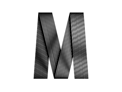 Letter M 36days m 36daysoftype blackandwhite letter lettering minimal type typography vector