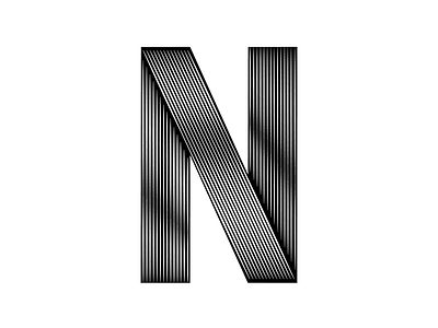 Letter N 36days n 36daysoftype blackandwhite letter lettering minimal type typography vector