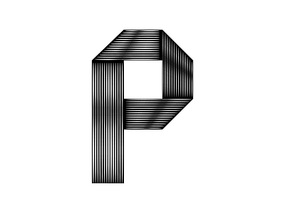 Letter P 36days p 36daysoftype blackandywhite letter lettering minimal type typography vector