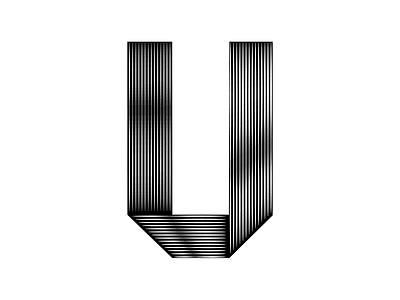 Letter U 36days u 36daysoftype blackandwhite letter lettering minimal type typography vector