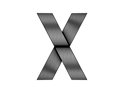 Letter X 36days x 36daysoftype blackandwhite letter lettering minimal type typography vector