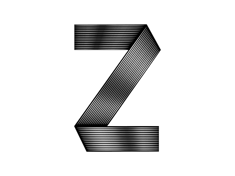 Letter Z lettering vector typography type minimal letter blackandwhite 36daysoftype 36days-z