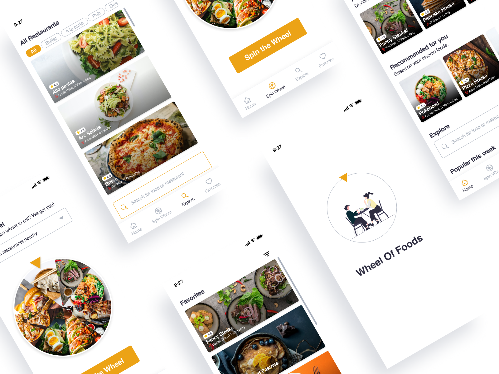 Mobile App - Wheel Of Foods By Mia Marie On Dribbble