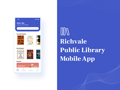 Public Library Mobile App design figma interface design mobile app ui user experience user interface ux visual design