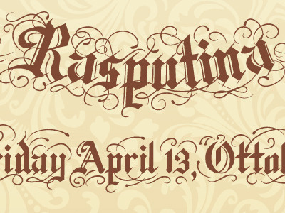 Rasputina Lettering Flourishes blackletter calligraphy handlettering typography victorian