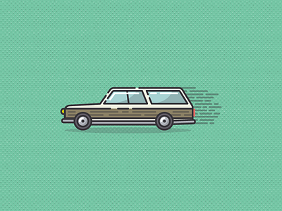 Wagon design graphic icon station wagon