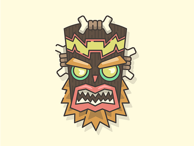 Uka Uka bandicoot crash illustration